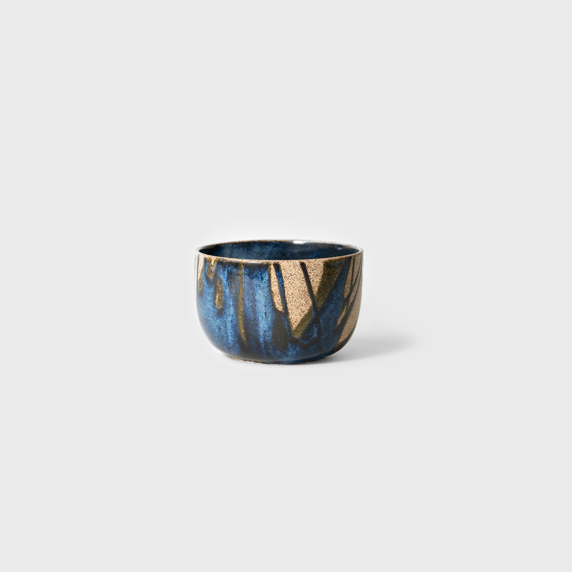 Black/Blue Drip, Speckled Bowl