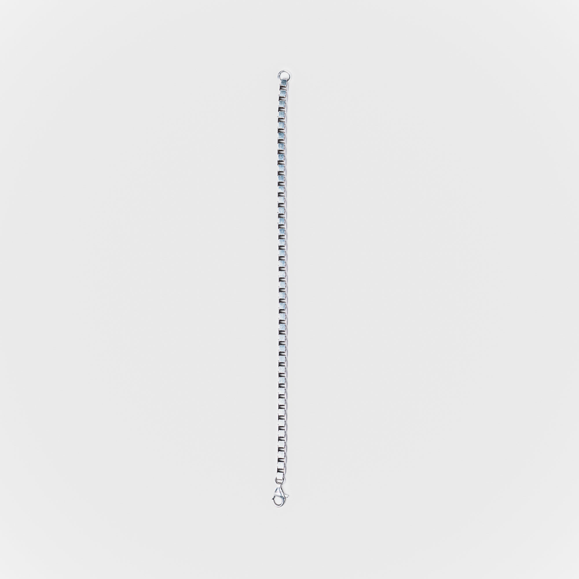 Box Chain Bracelet - Sterling Silver 4 mm